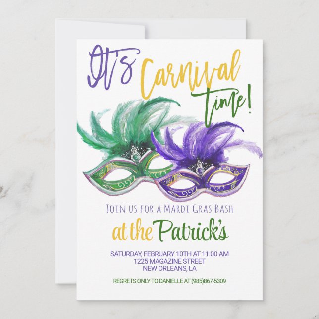 Mardi Gras Invitation (Front)