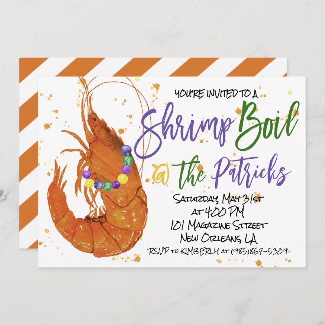Mardi Gras Invitation (Front/Back)