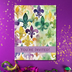 Mardi Gras Invitation Postcard