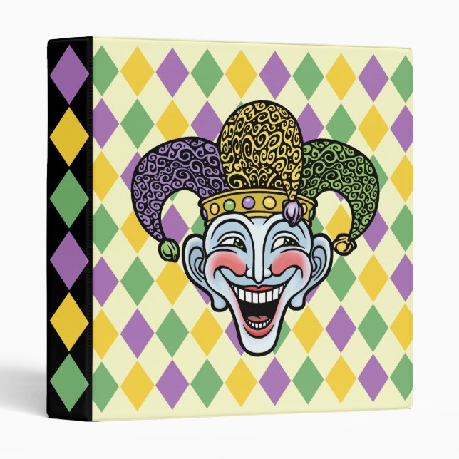 Mardi Gras Jester Binder (Front/Spine)