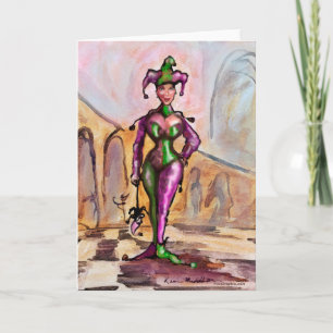 Mardi Gras Jester Card