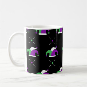 Mardi Gras Jester Hat Pattern Mug