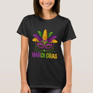 Mardi Gras Jester Mask Costume Kids Girls Boys Men T-Shirt