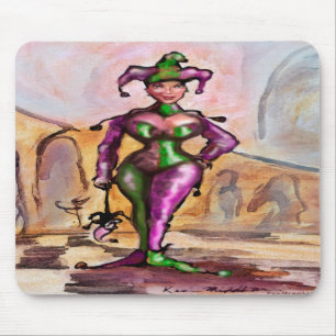 Mardi Gras Jester Mouse Pad
