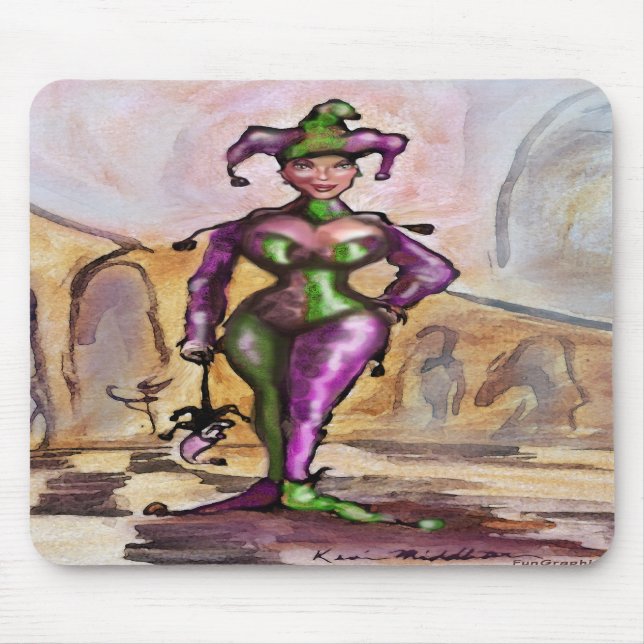 Mardi Gras Jester Mouse Pad (Front)