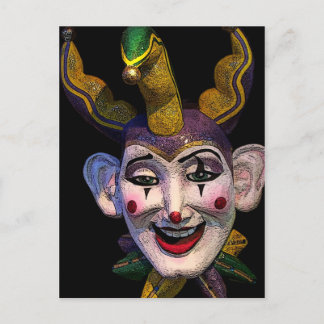Mardi Gras Jester Postcard