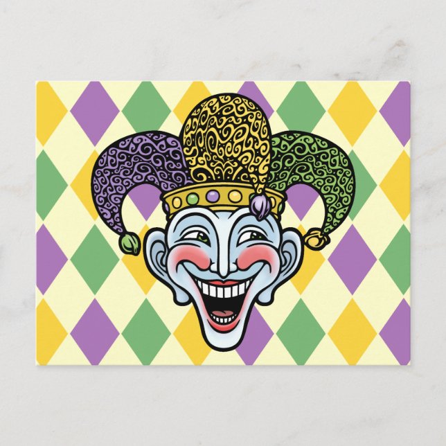 Mardi Gras Jester Postcard (Front)