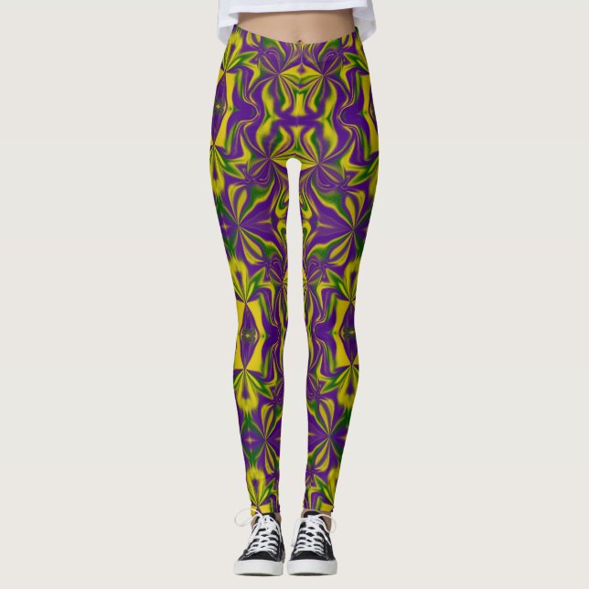 Mardi Gras Kaleidoscope Leggings (Front)