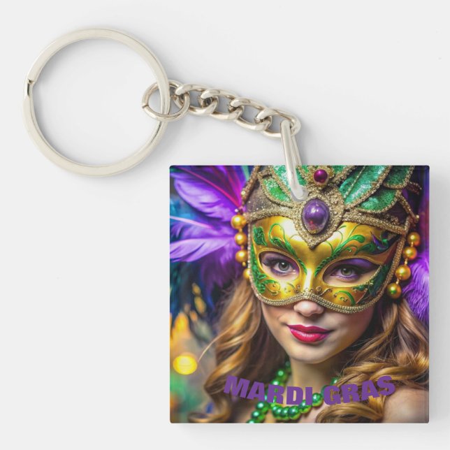 Mardi Gras  Keychain (Front)