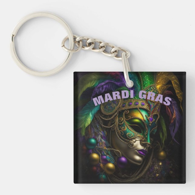 Mardi Gras  Keychain (Front)