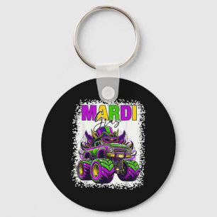 Mardi Gras Kids Outfit Monster Truck 2025 Toddlers Keychain