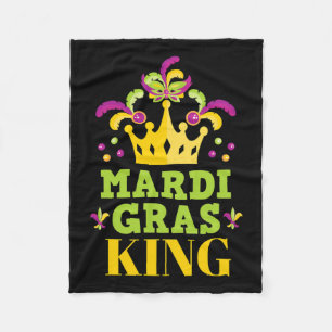 Mardi Gras King 1 Fleece Blanket