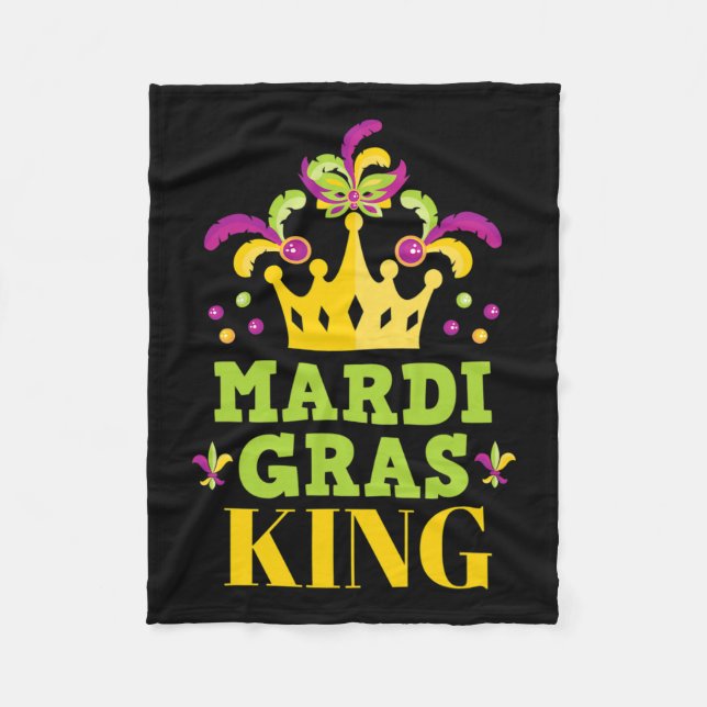 Mardi Gras King 1  Fleece Blanket (Front)