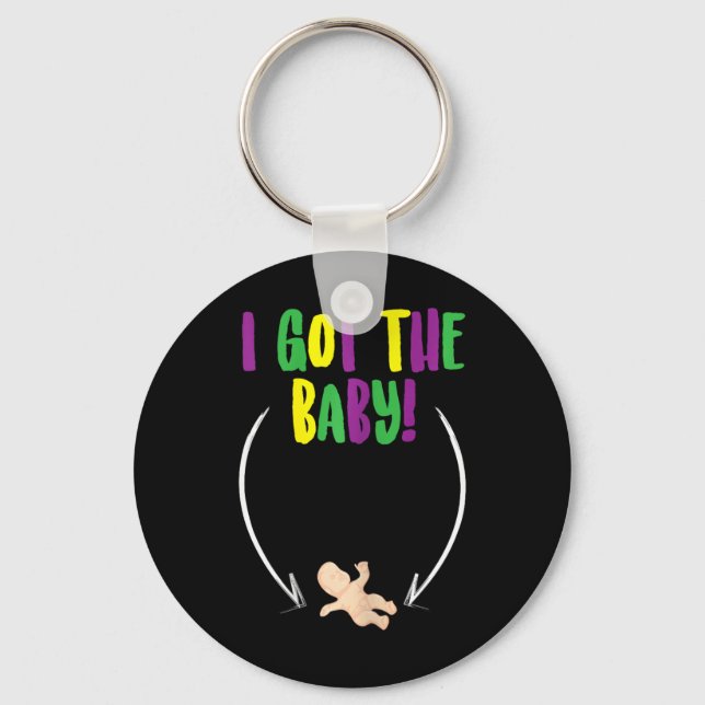 Mardi Gras King Cake By  Keychain (Front)