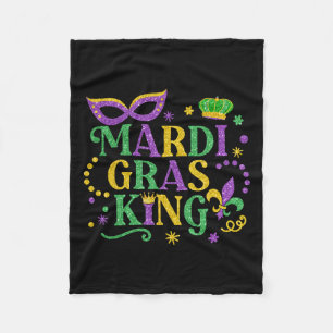 Mardi Gras King Fun Parade Mardi Gras Carnival Cos Fleece Blanket