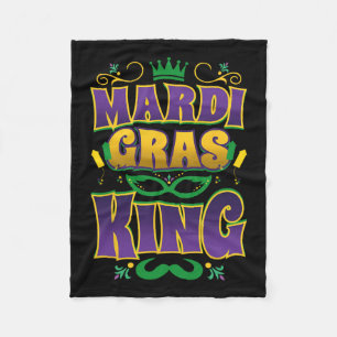 Mardi Gras King Fun Parade Mardi Gras Carnival Cos Fleece Blanket