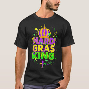 Mardi Gras King Men Carnival Costume Gift Mardi Gr T-Shirt