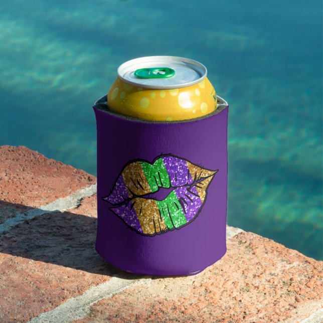 Mardi Gras Kiss Cozy Can Cooler (In Situ Pool)