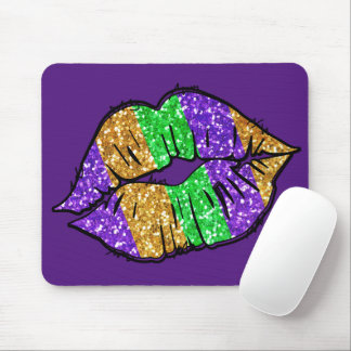 Mardi Gras Kiss Mouse Pad