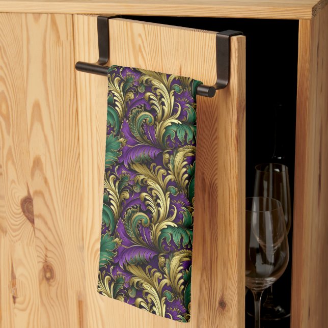 Mardi Gras  Kitchen Towel (Thirds Fold)
