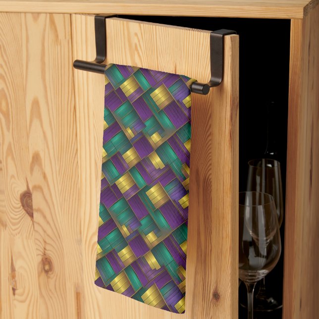 Mardi Gras  Kitchen Towel (Thirds Fold)