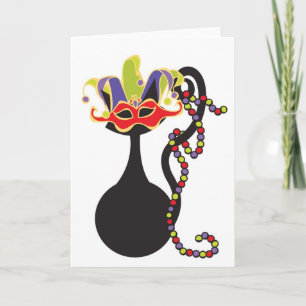 Mardi Gras Kitty Card