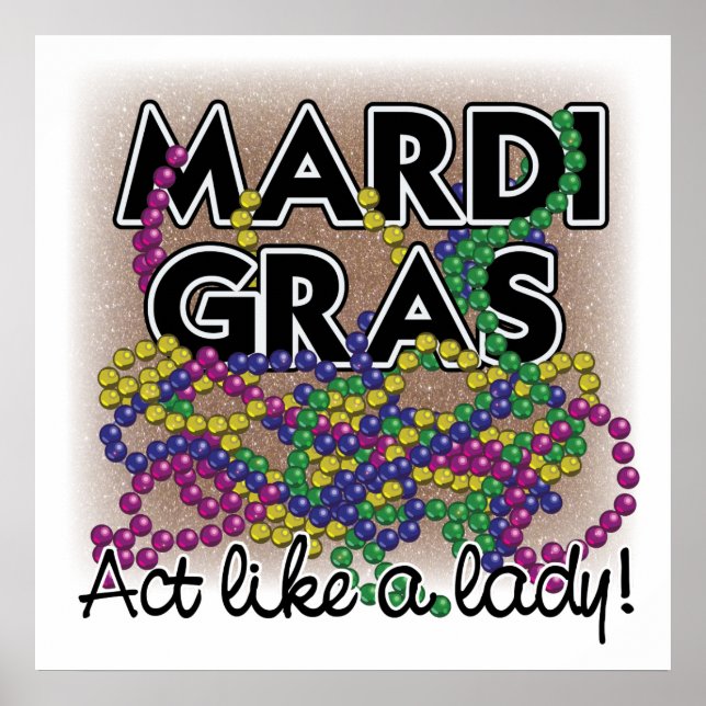 Mardi Gras Lady Poster (Front)