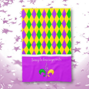 Mardi Gras ! Laisser le Good Times Roll Serviette 