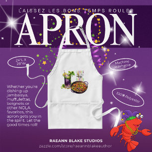 Mardi Gras Laissez les bons temps rouler Apron