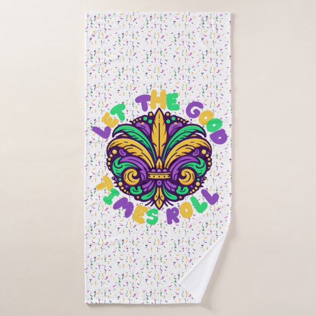 Mardi Gras Laissez rouler les bons moments (Serviette de bain)