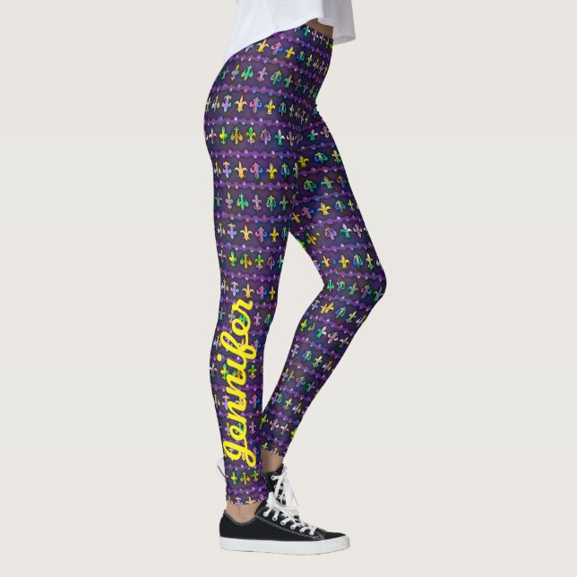 Mardi Gras Leggings Personnalisés Yoga K Run Pâque (Droite)