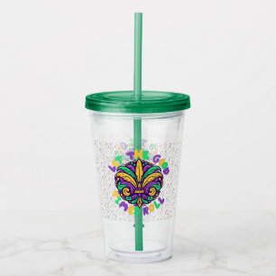 Mardi Gras Let the good times roll Acrylic Tumbler