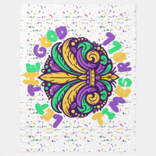 Mardi Gras Let the good times roll Fleece Blanket
