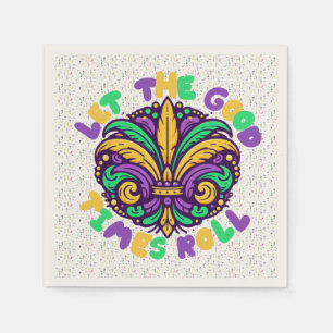 Mardi Gras Let the good times roll Napkin