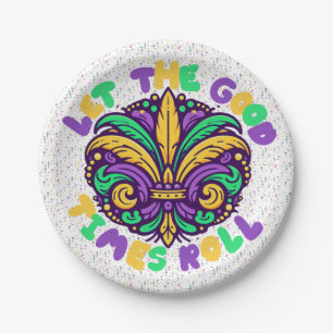Mardi Gras Let the good times roll Paper Plate