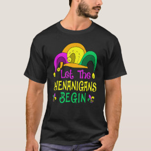 Mardi Gras Let The Shenanigan Begin Jester Hat Kid T-Shirt
