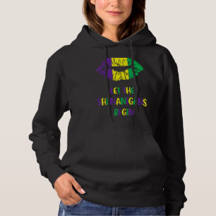 Mardi Gras Lips Outfit Costume Women Let Shenaniga Hoodie