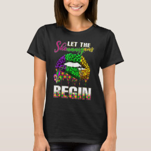 Mardi Gras Lips Queen Carnival Costume Purple & Go T-Shirt