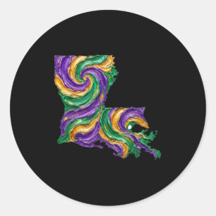 Mardi gras louisiana state Mardi gras louisiana st Classic Round Sticker