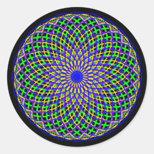 Mardi Gras Madness Classic Round Sticker