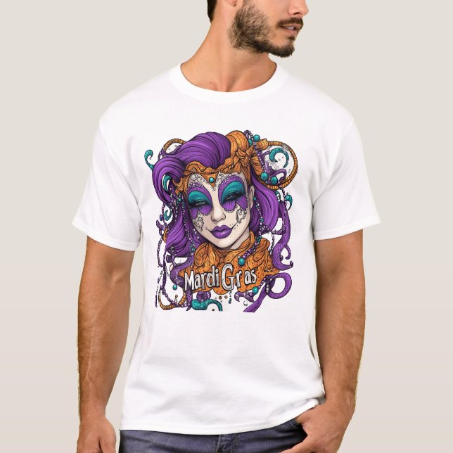 Mardi Gras magic is in the air! T-Shirt (Front)