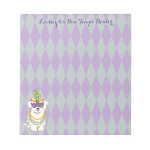 Mardi Gras Maltese Notepad
