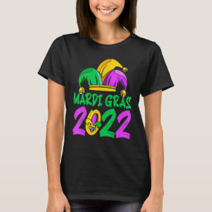 Mardi Gras Mardi Gras 2022 Beads Mask Feathers 9 T-Shirt