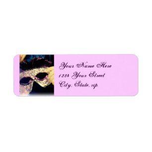 Mardi Gras Mask address labels