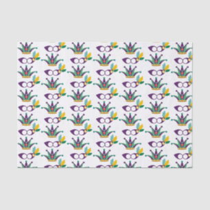 Mardi Gras Mask and Crown Festival Pattern Tissue Paper