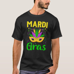 Mardi Gras Mask Beads Carnival Costume New Orleans T-Shirt