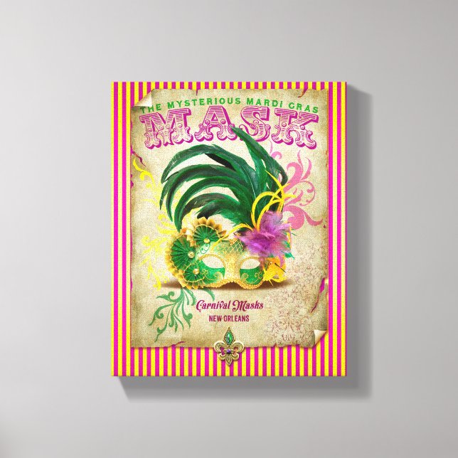 Mardi Gras Mask Canvas Print (Front)