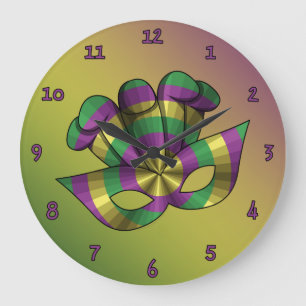 Mardi Gras Mask Clock