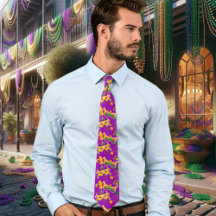 Mardi Gras Mask Fleur de Lis Beads King Cake