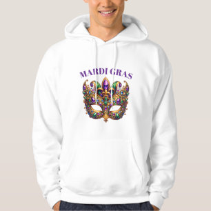 Mardi Gras Mask  Hoodie